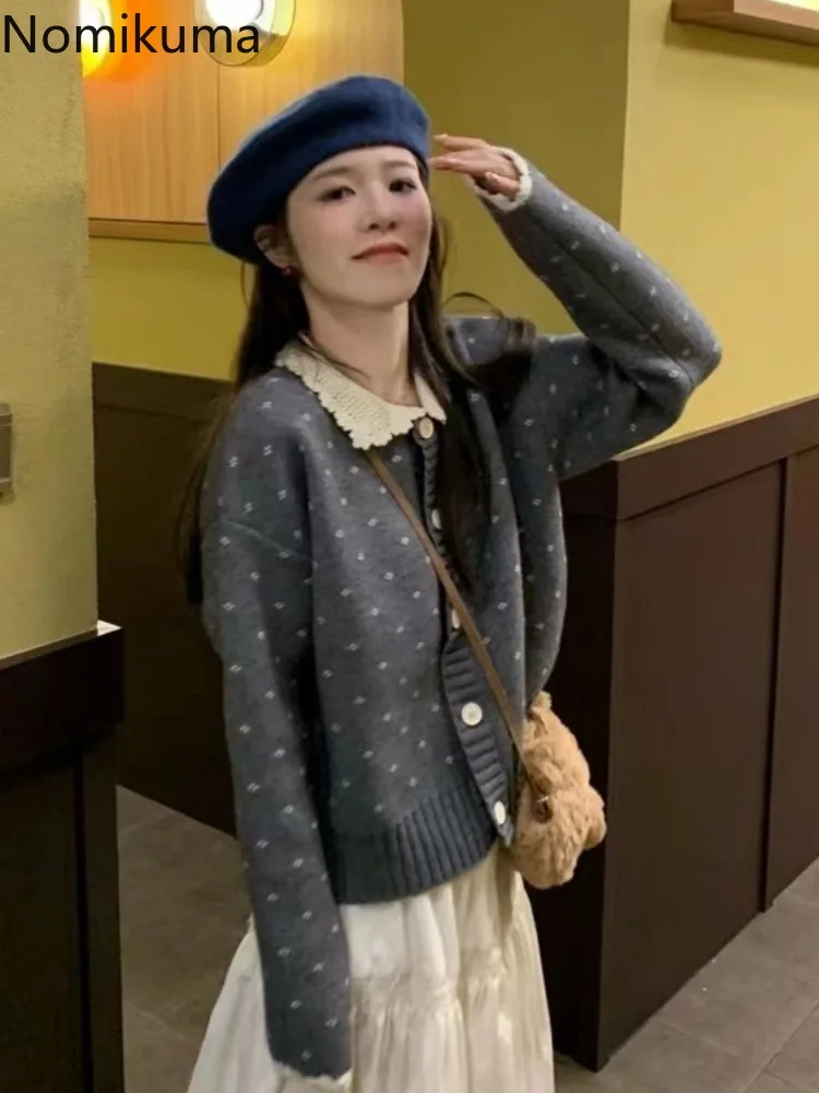 Женский вязаный свитер на осень и зиму с длинным рукавом