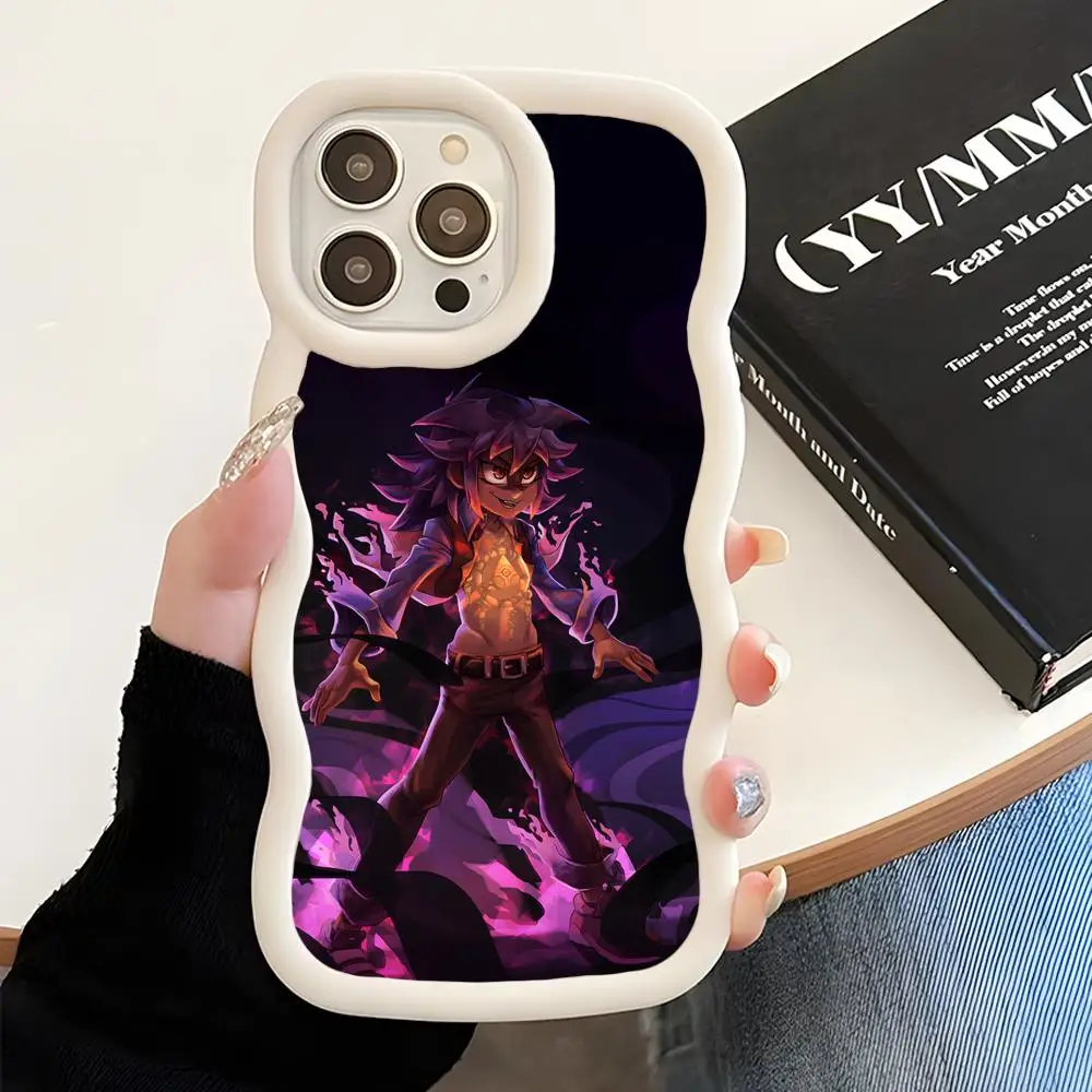 Фото Чехол для телефона Yugioh Yami Bakura для iPhone 17 16 15 14 13 12 11 Air Pro Max Plus, белый, из мягкого ТПУ, с волнистым краем №4