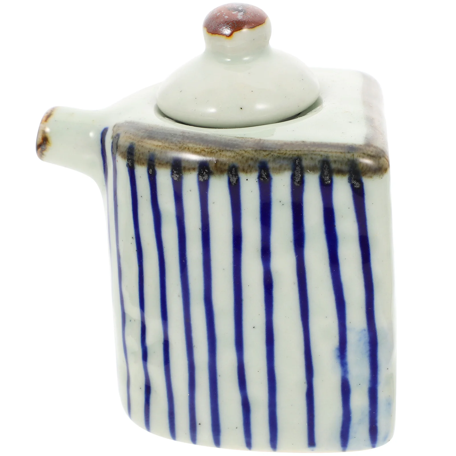

Dispenser Bottle Oil Sauce Ceramic Vinegar Soy Condiment Japanese Olive Pot Jar Container Seasoning Shoyu Cruet Kitchen Maple