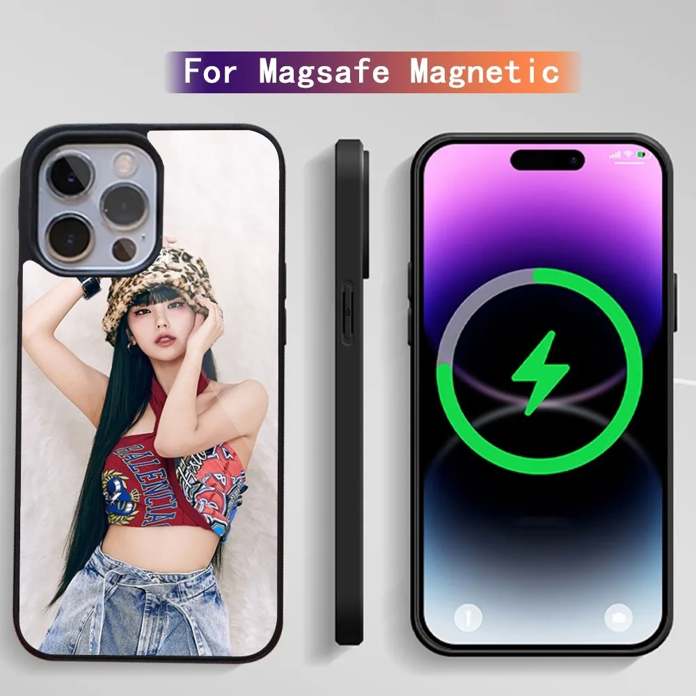 ITZY Чеширский Kpop чехол для телефона iPhone 15 14 13 12 11 Plus Pro Max Magsafe Магнитная