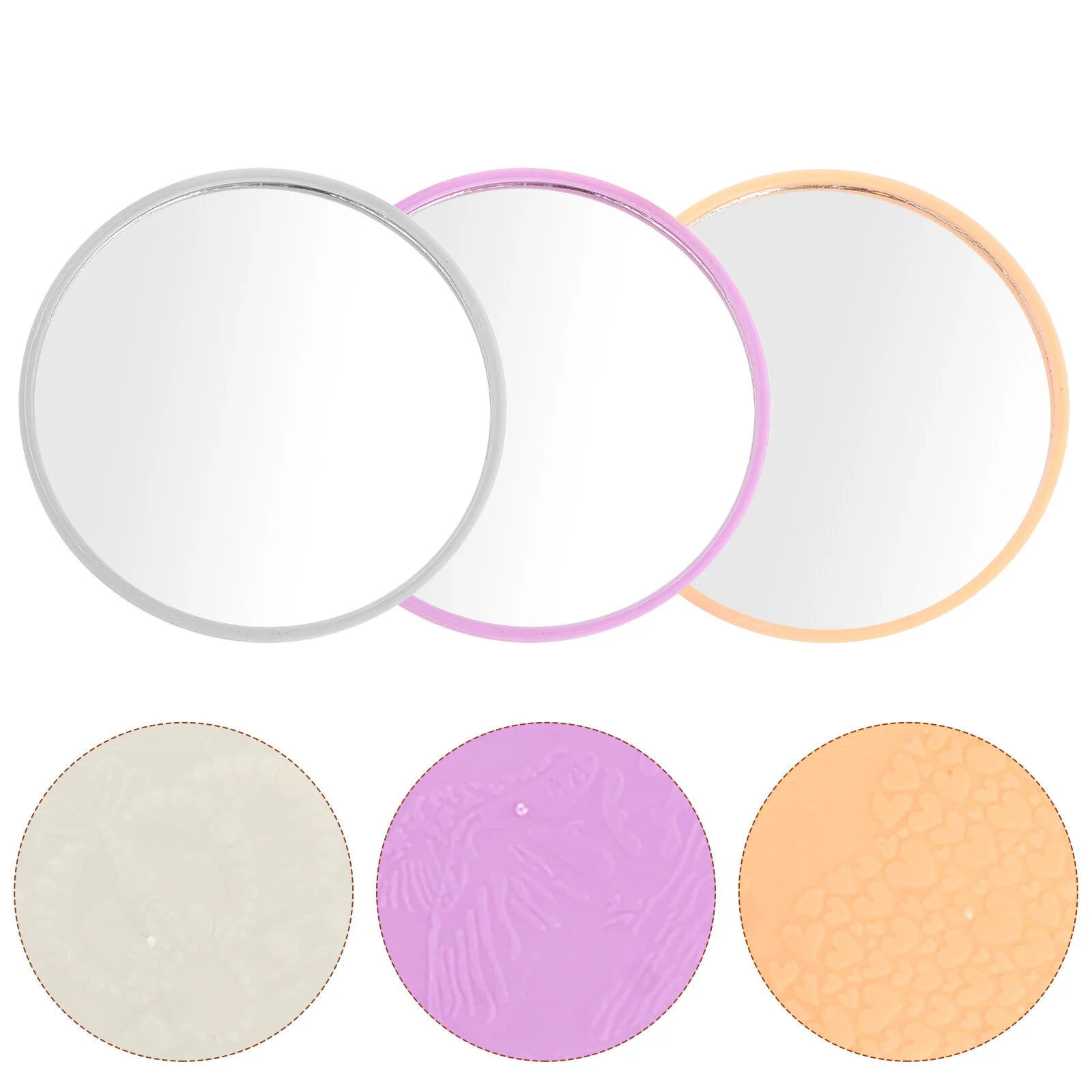 

24Pcs Mini Pocket Compact Portable Mirror Round Mirror Looking Glass Makeup Tools (Random Color and Pattern)