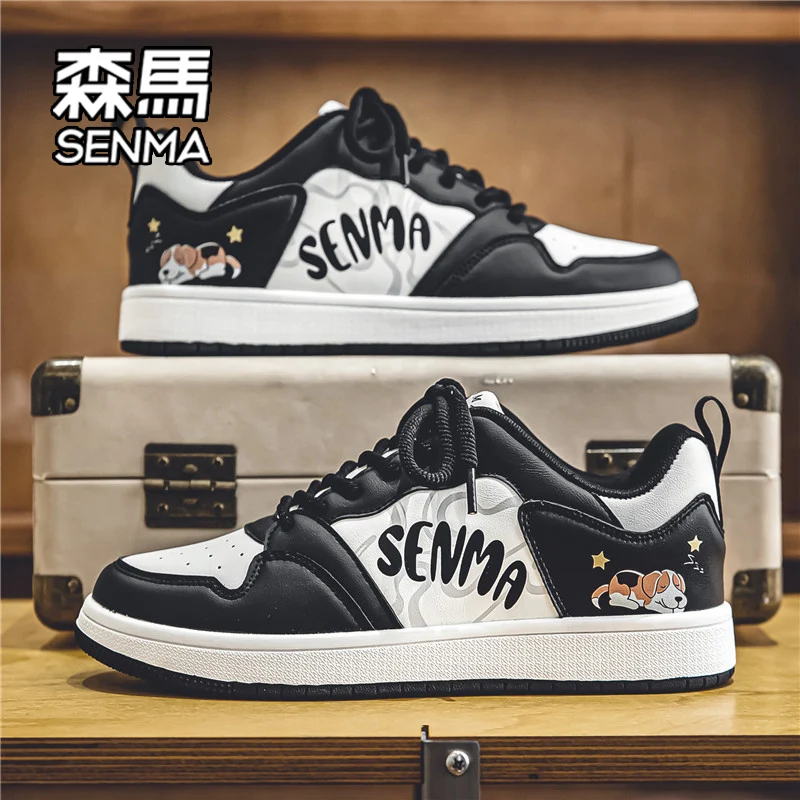 Мужская обувь Senma новинка 2024 тонкие высококачественные туфли для досок