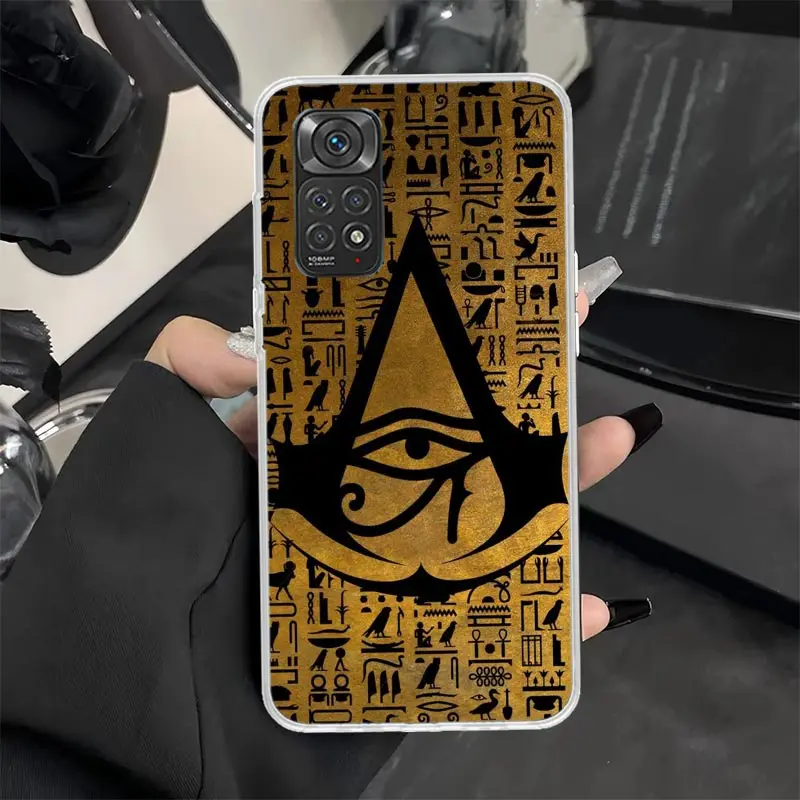Чехол для телефона Sacred Eye of Horus Egypt Fresco Xiaomi Redmi Note 13 12S 12 11S 14 11E Pro Plus 11 10 10S 9 9S 8 8T 5G Soft Sil