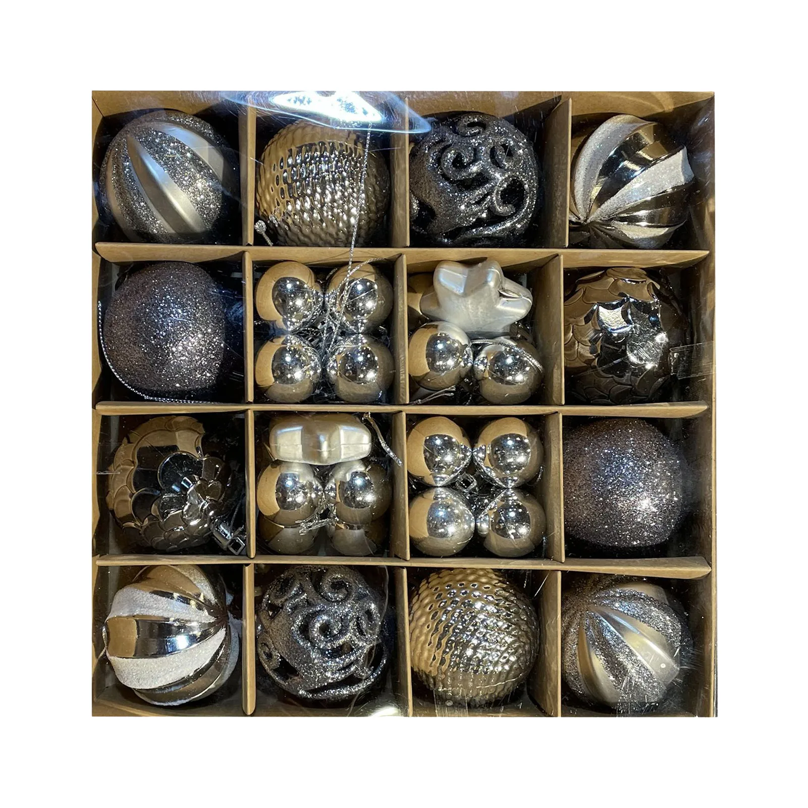 

42-Pack Christmas Ball Ornaments Hang Tree Ornament Assortment Set With Reusable Gift Package For Holiday Wedding Party Decorat