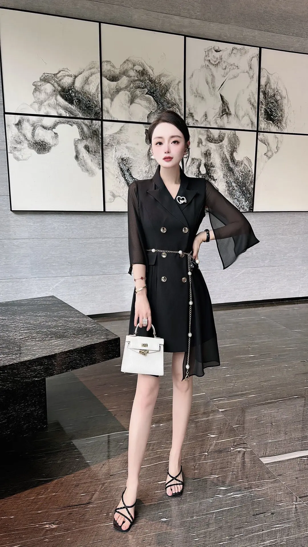 

2023 Spring/Summer Fashion New Women's Clothing Lapel Business Suit and Dress 0704
