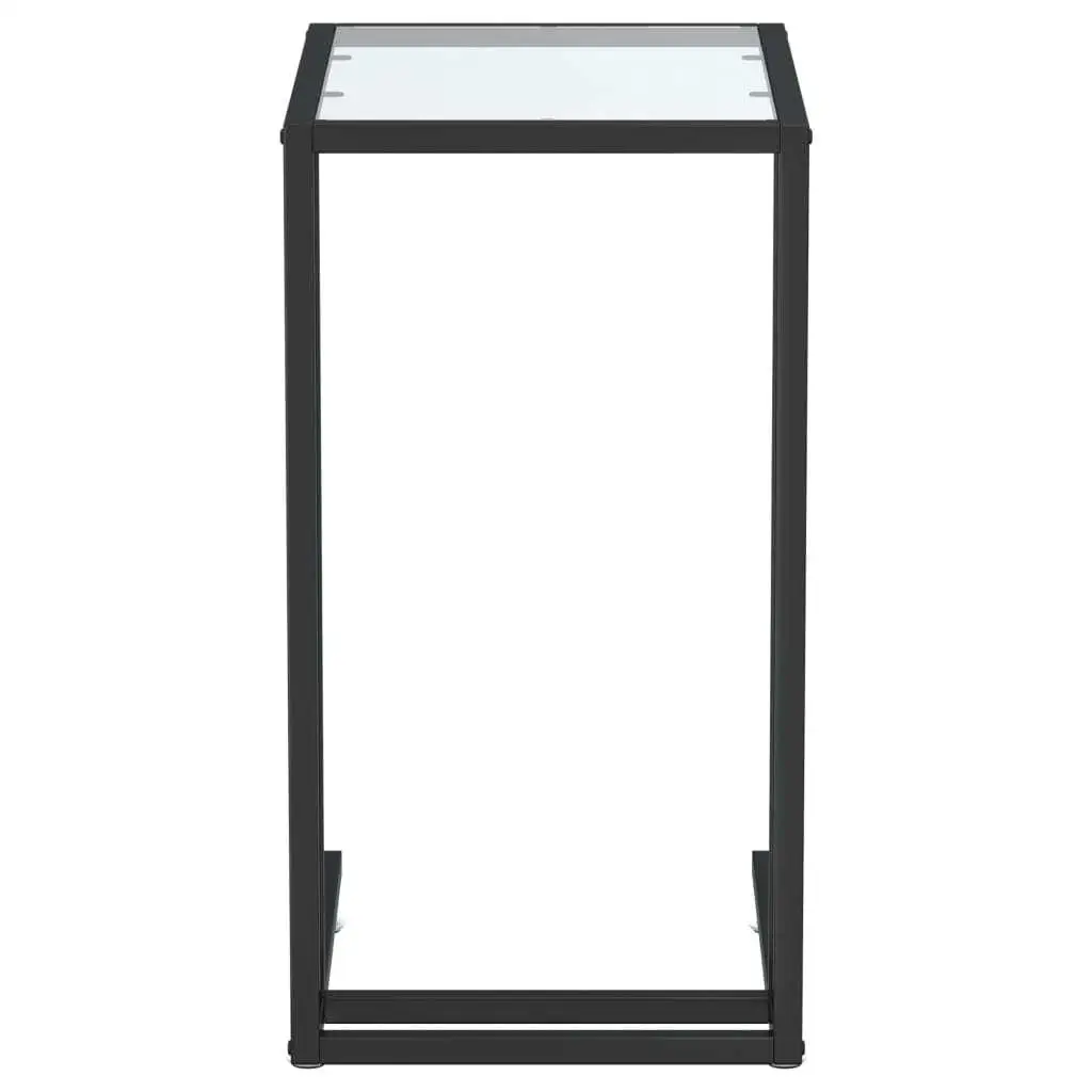Современный компьютерный столик из прозрачного закаленного стекла 50x35x65 см -