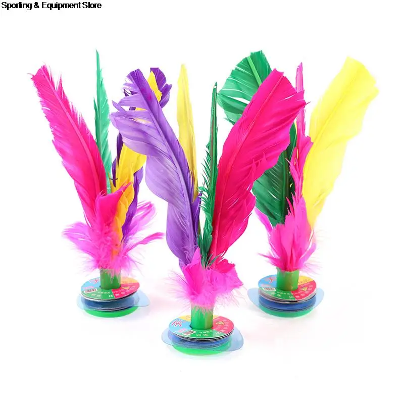 6 шт. перьевой воланчик красочные перья Китайский Jianzi спортивные уличные игрушки
