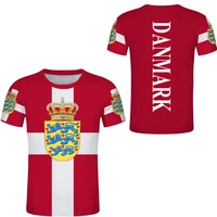 denmark free t shirt custom danmark nation flag tshirts tee shirts dansk country diy top photo picture team jersey made name