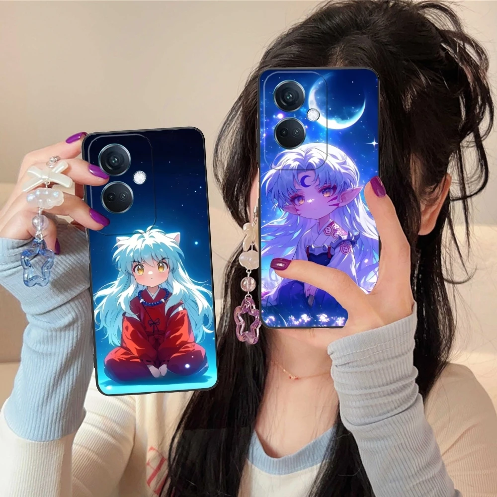 Чехол для мобильного телефона Inuyasha Sesshoumaru OPPO Find X5 X3 X2 A93 Reno 8 7 Pro A74 A72 A53 черный