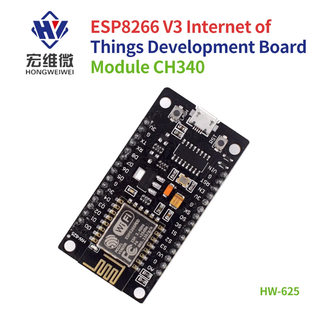 

ESP8266 CH340 Serial Port NodeMcu V3 Lua Wireless WIFI Module Connector Development Board Repalce CP2102 Based ESP-12E Micro USB