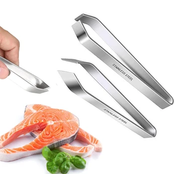 Kitchen Fish Bone Tweezer Set - Stainless Steel 1