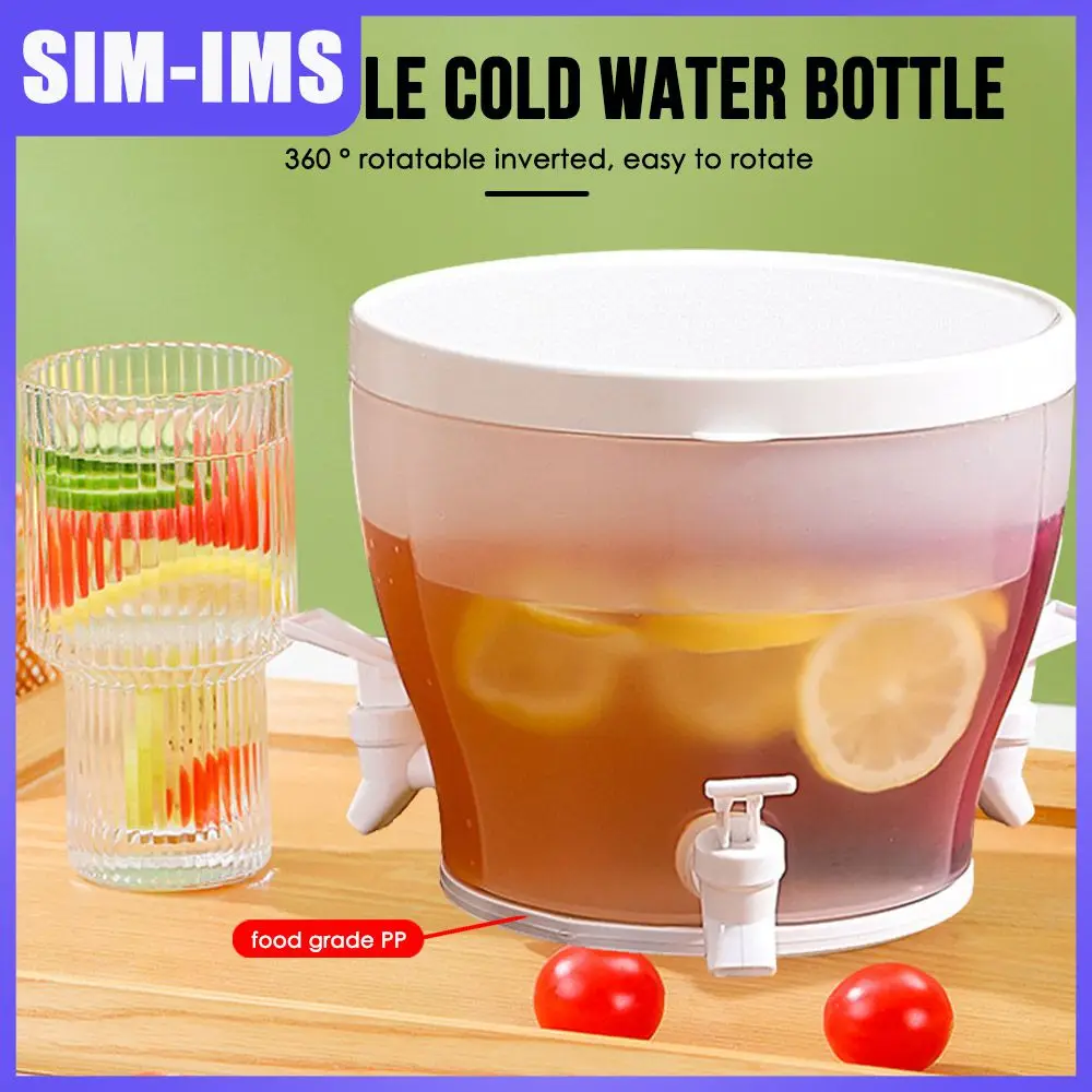 

Beverage Water Dispenser Rotatable Cold Water Bottle Fruit Teapot Tank Refrigerator Cold Water Jug Bottle Teapot Water Jugs