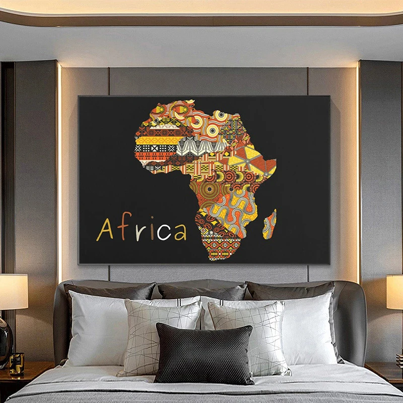 

Картина на холсте с картами Африки, плакаты и принты, настенное искусство, пейзаж, печать, Декор, эстетика, декор комнаты, декор для офиса и до...