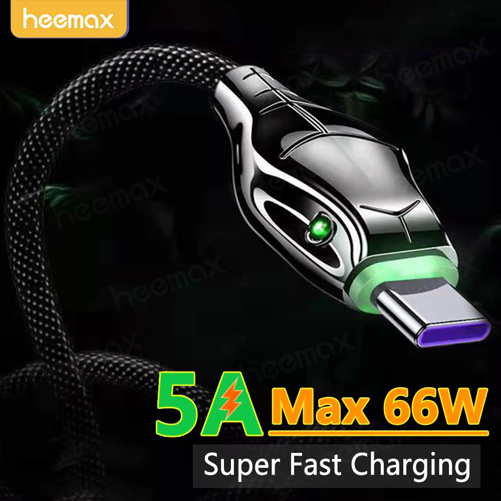 

New Black Mamba 5A Fast Charging USB Type C Cable For Samsung S22 S20 USB C Cable For Huawei OPPO Turbo Charge For Xiaomi 12 11