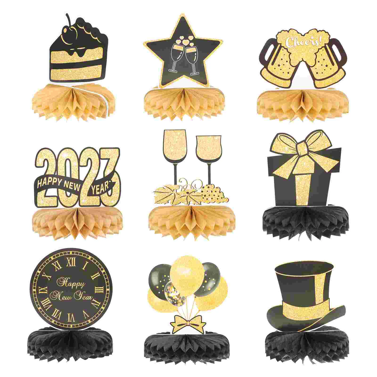 

Honeycomb New Year Party Table Decor Centerpiece Centerpieces Decoration Ornament Paper Eve Happy Homechristmas Topper Craft