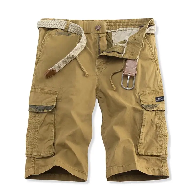 

Man Military Loose Cargo Pants No Belts Men Cargo Shorts Multi Pocket Pants Summer Male Cotton Casual Tool Shorts High Quality