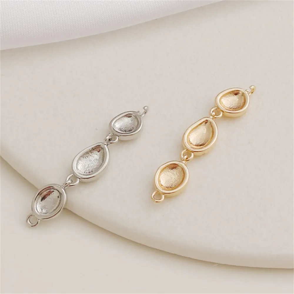 14-каратное золото сохранение цвета гальванический белый K нерегулярный кулон в