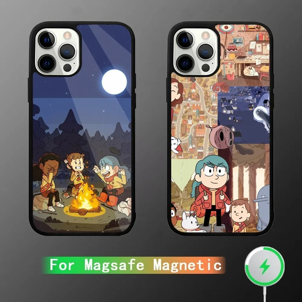 Мультяшный чехол для телефона H-HildaS iPhone 15 14 13 12 11 Plus Pro Max Mini Magsafe магнитная