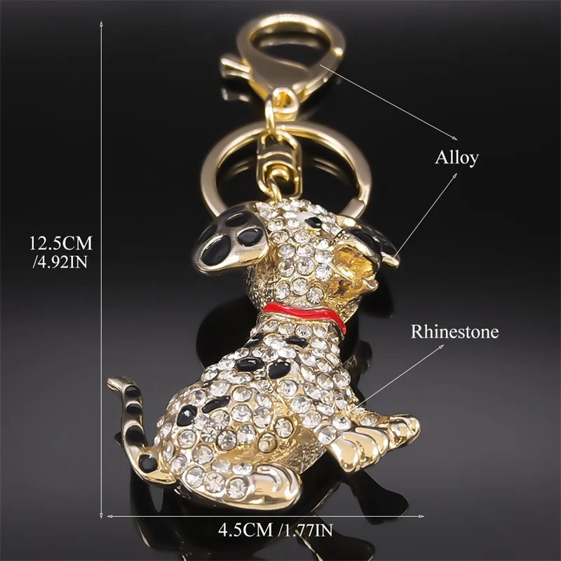 Брелок для ключей в виде таксы женщин и мужчин милая металлическая цепочка под