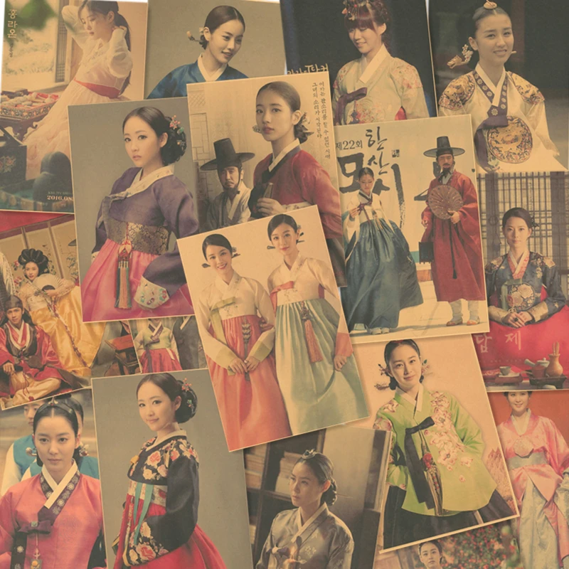 Корейское украшение стены ресторана барбекю живописная традиционная одежда