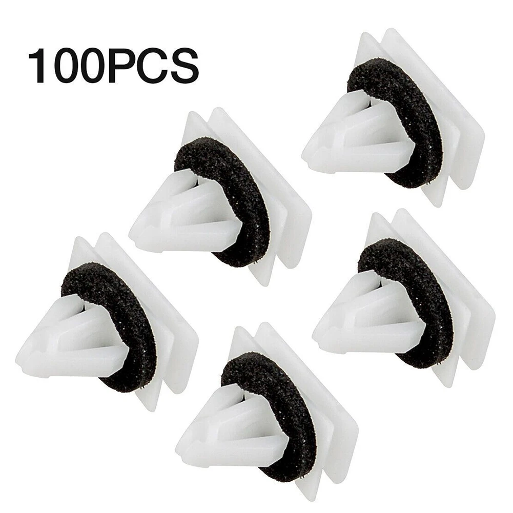 

100Pc Rocker Panel Moulding Clips Retainers W/ Sealer Fit For Ford Escape 2013-2021 For MKC 2013-2021 W715201-S300, W715201S300,