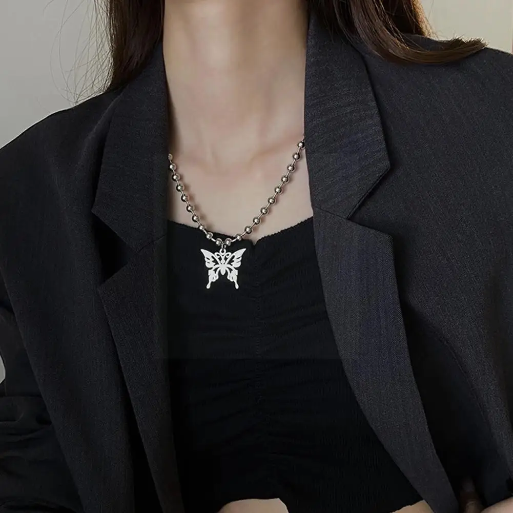 

Hollow Pendant Necklace Steel Goth Punk And Jewelry Women Temperament Fashion Necklace Necklace Costume O7i0