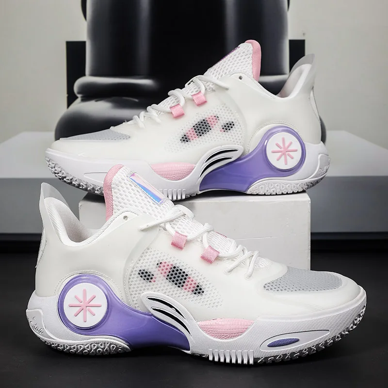 

Баскетбольные туфли для мужчин и женщин, дышащие, Нескользящие, прочные, спортивная обувь для баскетбола, размеры 36-45