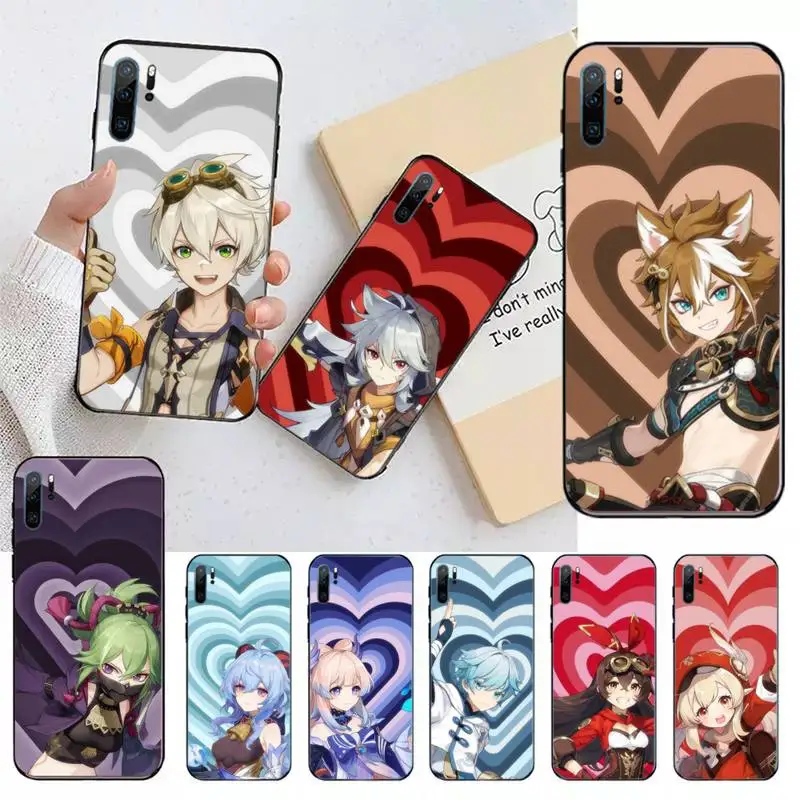 

Genshin Impact heart circle cute cartoon Phone Case For Huawei honor Mate 30 40 50 20 8 70 5 9 10 Pro P x i s y Lite nova