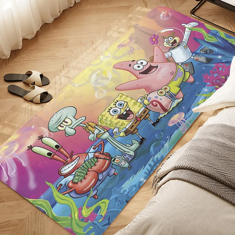 Living Room Floor Carpet Slip-resistant D-SpongeBobs Funny Kitchen House Entrance Mat Custom Doormat Balcony Hallway Bedroom Rug