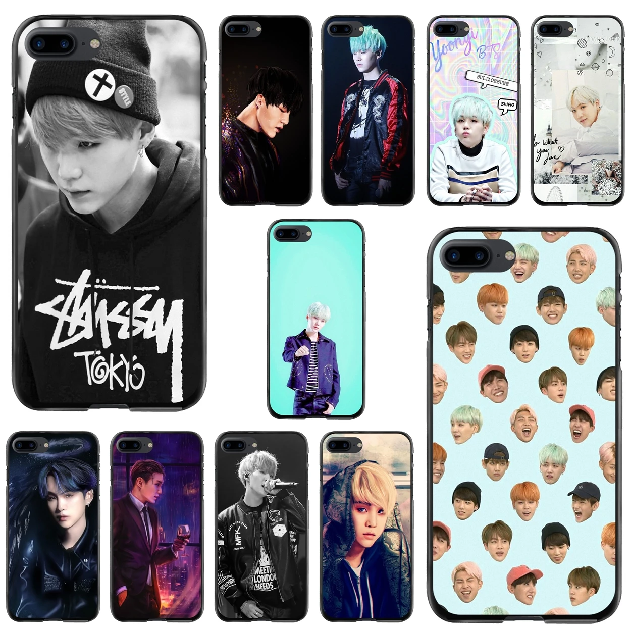 

Hard Phone Case Suga KPop Min Yoongi For iPod Touch iPhone 11 12 Pro MAX 4S 5 5S SE 6 6S 7 8 Plus X XR XS