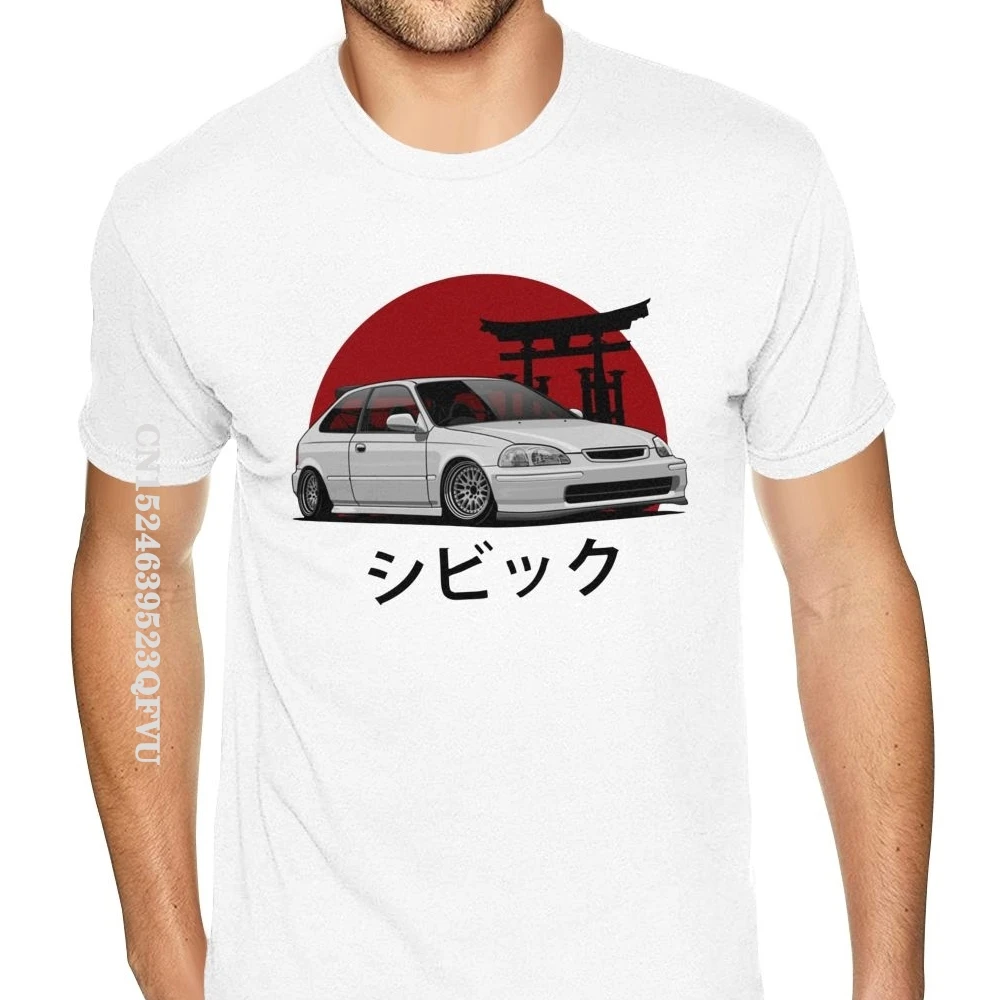 Футболка JDM с изображением гоночной машины Молодежная мужская модная футболка в