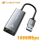 USB Ethernet адаптер CABLETIME, LAN RJ45 сетевая карта 1000 Мбитс для Nintendo Switch Laptop Dell Ethernet Usb C358