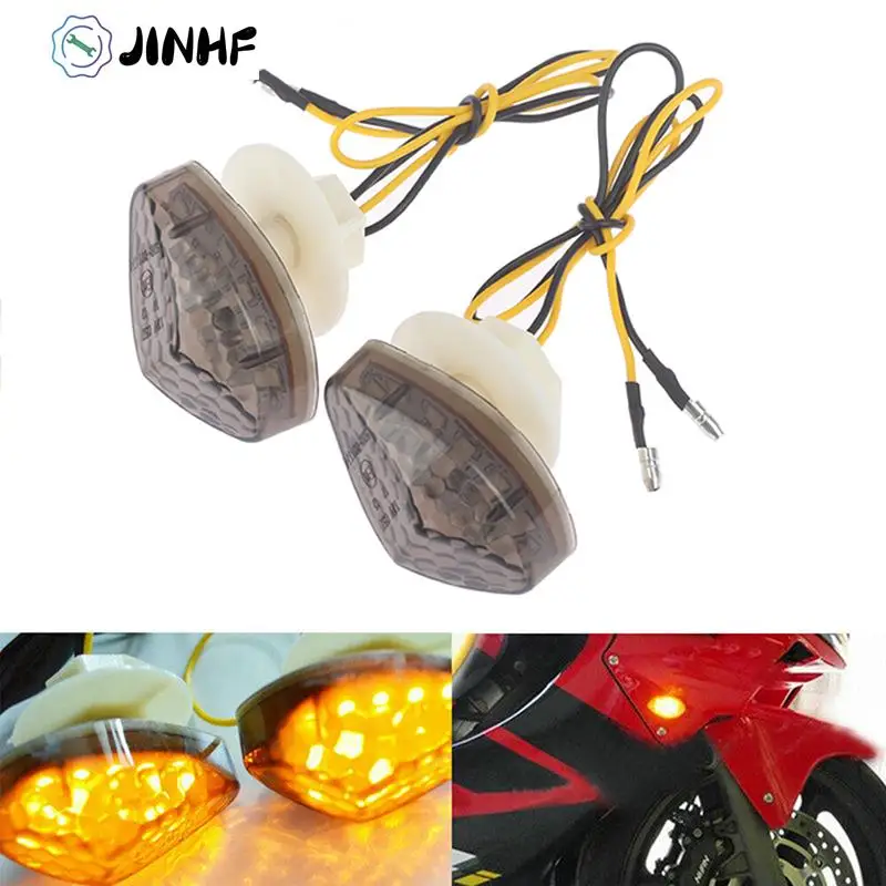 

2pcs Universal Motorcycle Led Turn Signal Indicator Light Lamp Bulb Blinker Flashers For CBR 600RR 1000RR