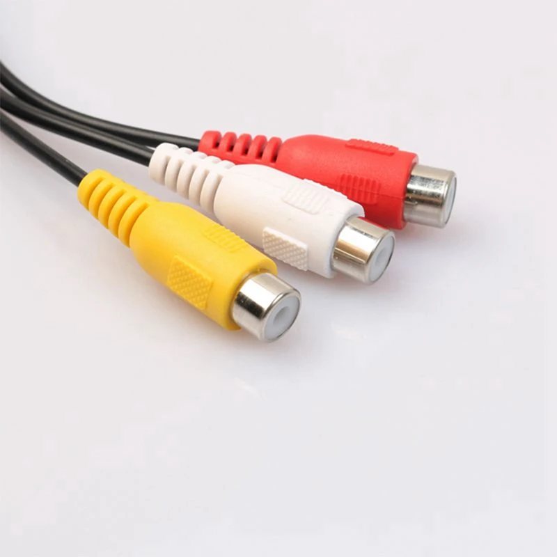 2Pcs 2.5Mm Mini AV Male To 3RCA Female M/F Audio Video Cable Stereo Jack Adapter Cord | & Cables