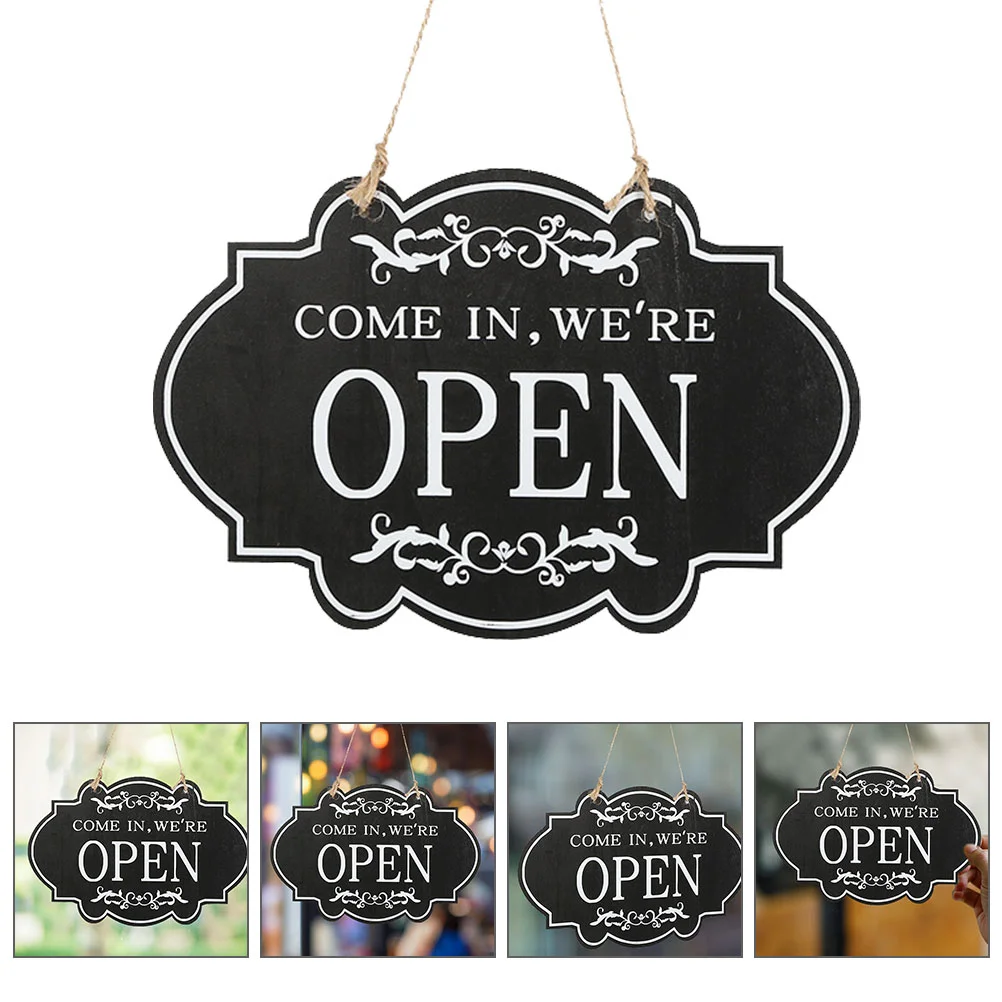 

Sign Door Open Plaque Closed Hanging Welcome Signs Wood Business Slate Numbers Restaurant Vintage House Party Front Retro