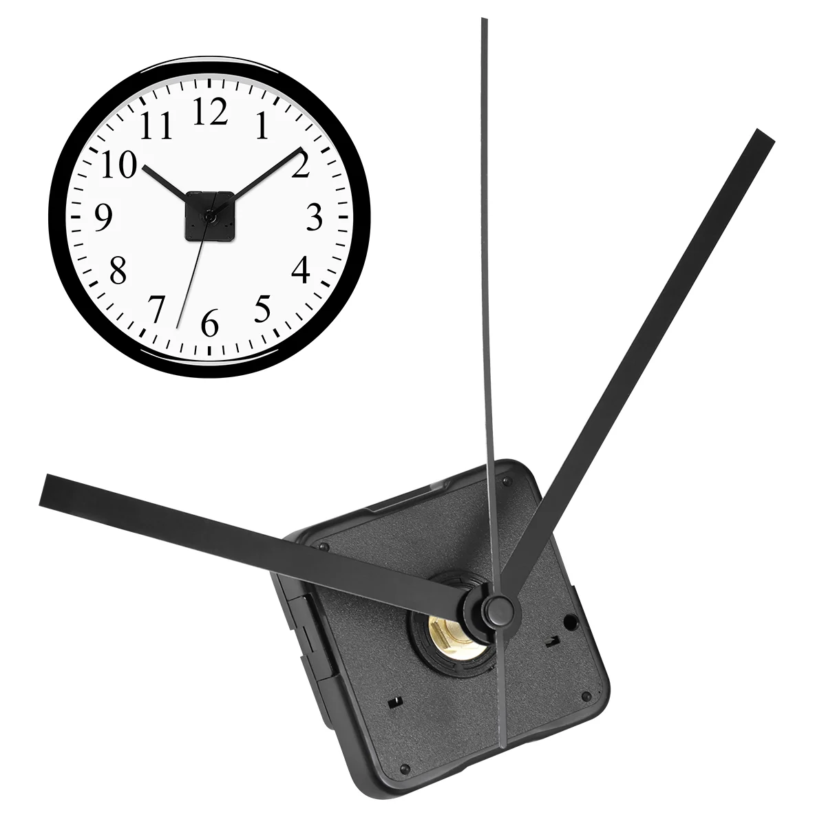 

ULTNICE Silent Clock Movement Kits for DIY Clock Replacement (Black Straight Clock Hand) Mechanism