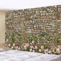 vine flower stone wall tapestry wall hanging bohemian hippie witchcraft art psychedelic table cloth mat home decor