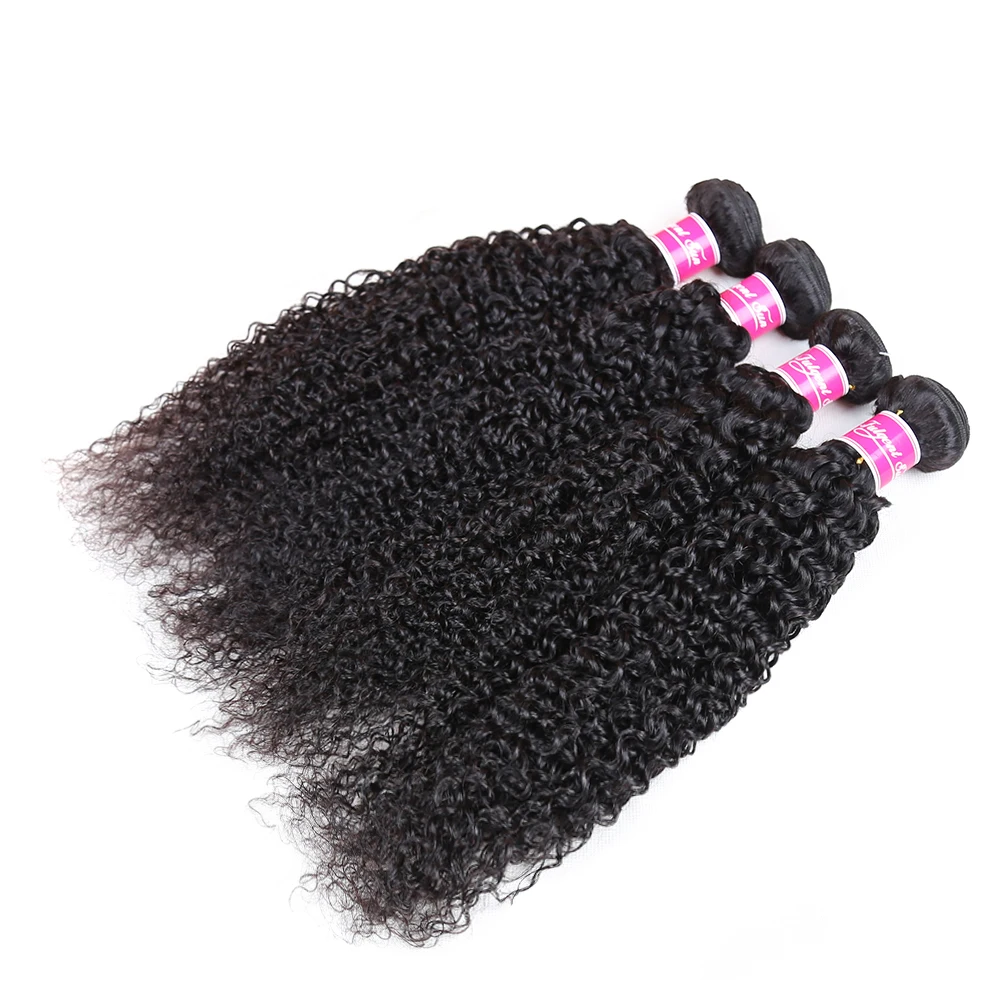 Mechones de pelo malayo 100% cabello humano Real rizado 1/3/4 mechones rizados para mujeres extensión de cabello ondulado no Remy