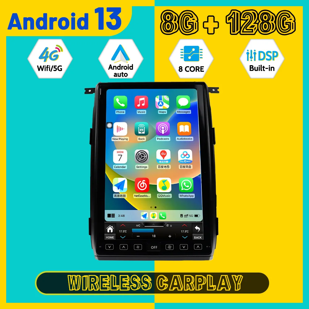 14 4-дюймовый 8-ядерный Carplay для Ford F150 Raptor 2009-2014 мультимедийный плеер Android13