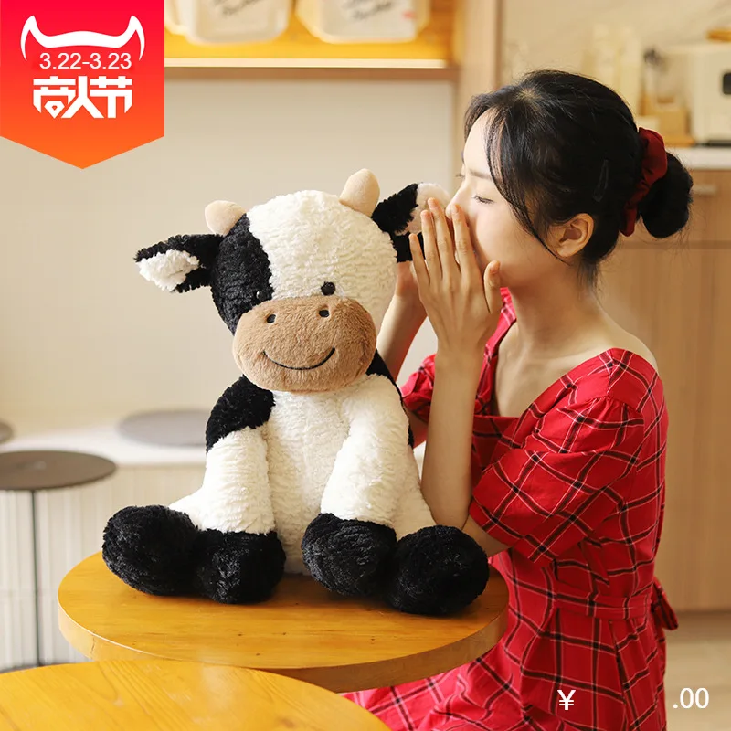 

Fashion 2022 New Sitting Position Cows Child Girl Gift Doll Plush Toy Year of The Ox Mascot Cow Doll plush baby toys
