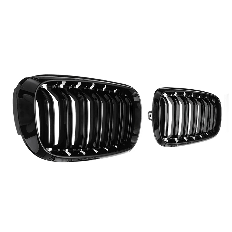 

Передний бампер для автомобиля, двойная радиаторная решетка с 2 направляющими для BMW X5, X6 M, F15, F16, F85, F86, 14-17, запчасти для гоночных радиаторов, з...