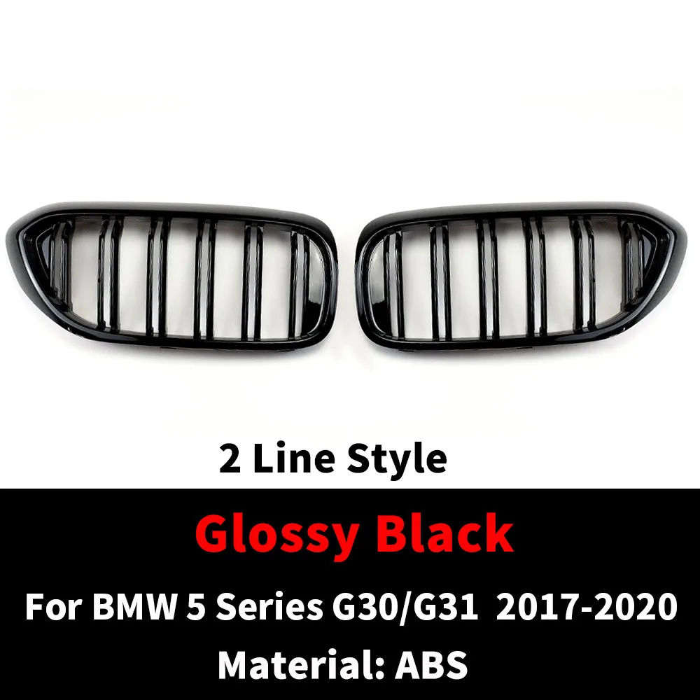 

Решетка переднего бампера для BMW 5 серии M5 G30 G31 520i 530i 540i ABS 2-платная глянцевая черная передняя решетка почек