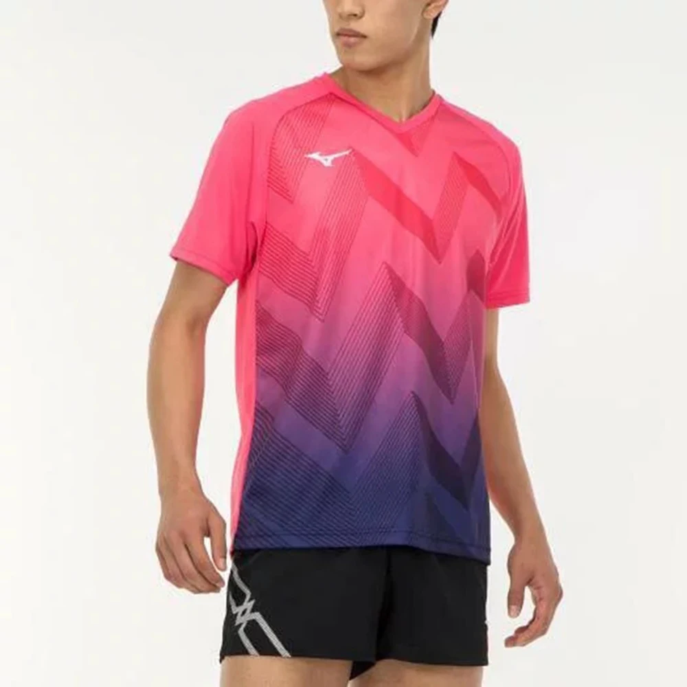 

Men's Badminton Shirts 3D Printing Breathable Sports T-Shirt Unisex Summer Tops Short Sleeves Casual Round Neck Camisetas