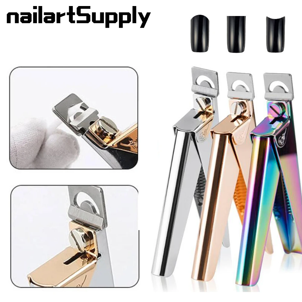 

1Pc French U Shaped Nail Scissors Nail Edge Finger Clipper One Word False Nail Tips Edge Stainless Steel Trimmers Manicure Tool