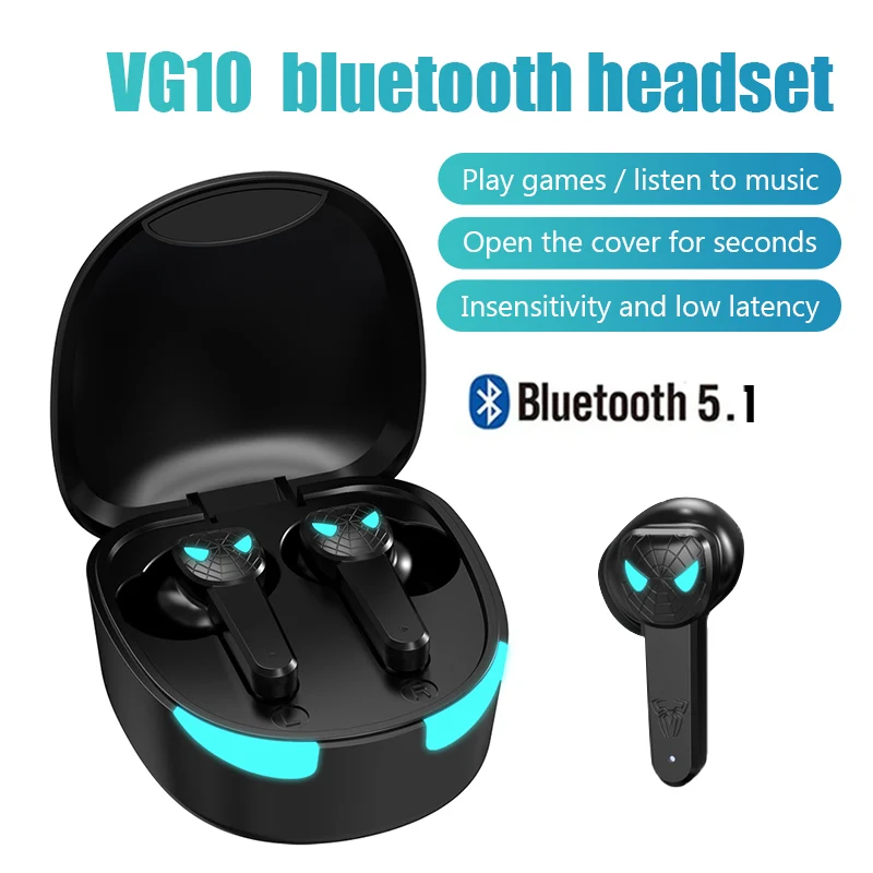 

Беспроводные наушники VG10 TWS, игровые наушники Bluetooth, Hi-Fi гарнитура с шумоподавлением наушники для геймеров с микрофоном для смартфонов