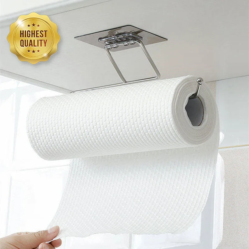 

Kitchen Toilet Paper Holder Tissue Holder Hanging Bathroom Toilet Paper Holder Roll Paper Holder Towel Rack Stand Storage Rack