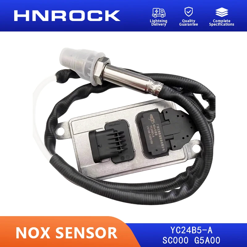 Фото Новый датчик NOX YC24B5-E/A LJ100-1205150 Датчик азота и кислорода плоская вставка 5-контактный SC000 универсальный G5A00 Yuchai оригинал №1