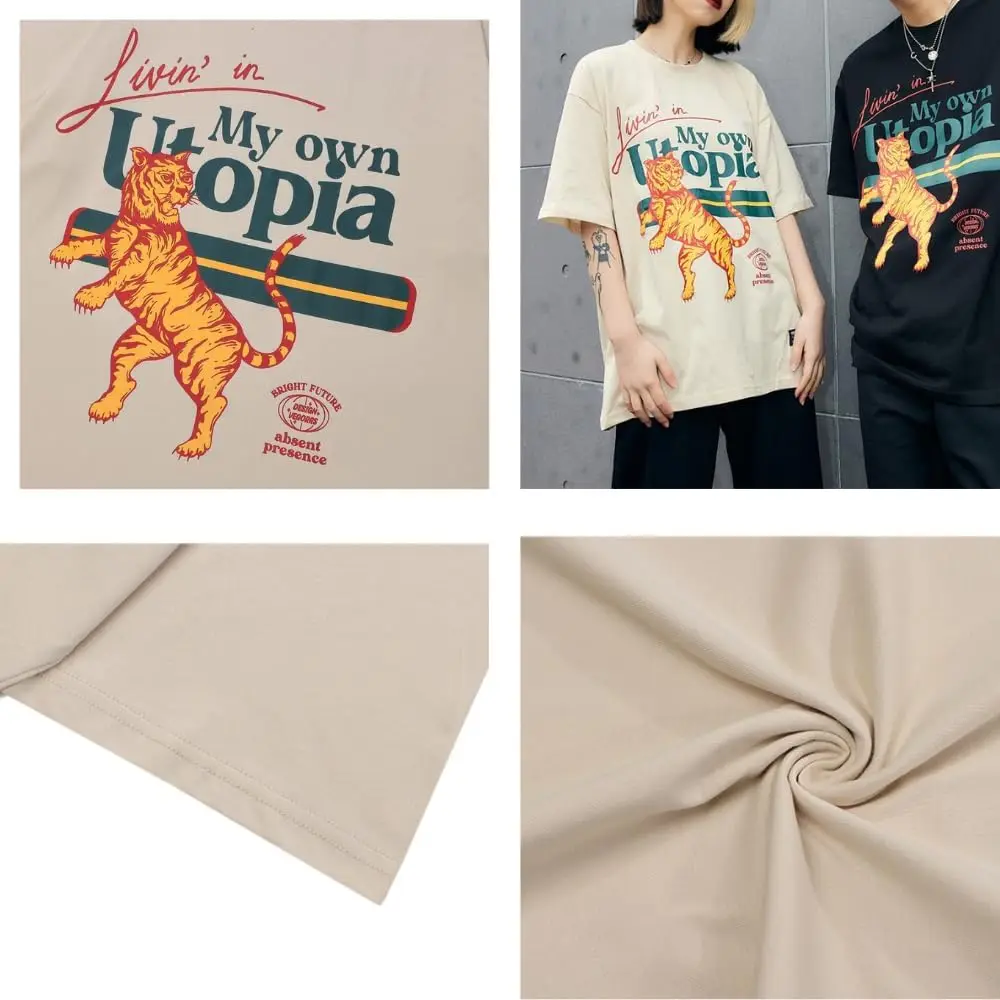 Мужские футболки большого размера Aelfric Eden с графическим принтом тигра хлопковые