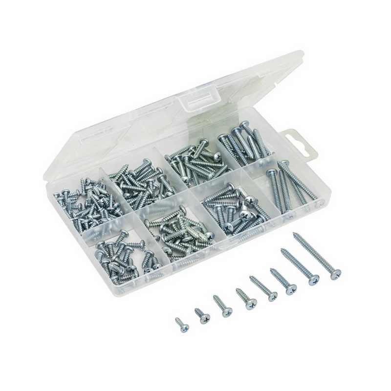 Самонарезающие винты с панорамной головкой Phillips из листового металла набор в