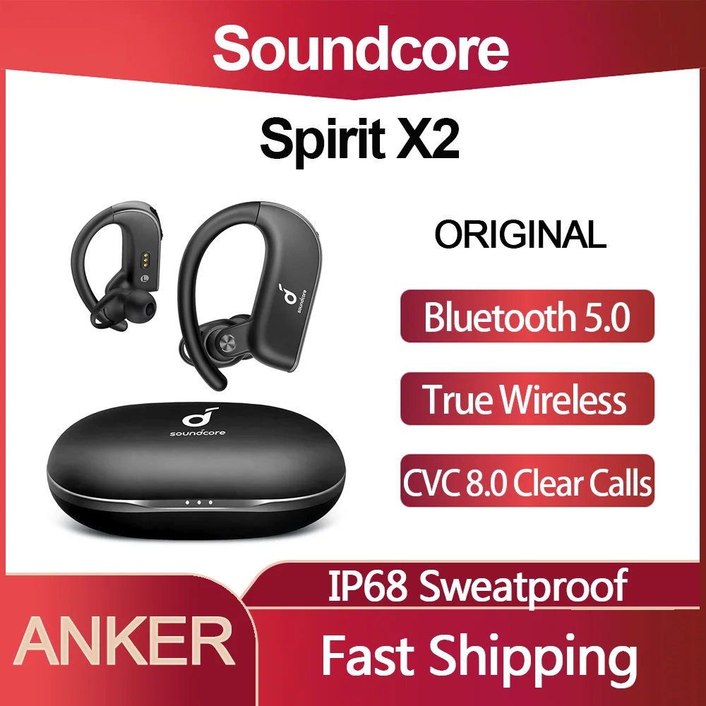 Оригинальные беспроводные наушники Anker Soundcore Spirit X2 TWS Bluetooth 5 0 8 чистый звук звонки